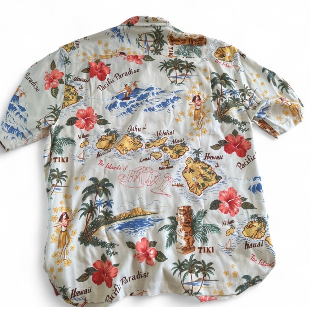 Tommy Bahama Tropical Map Print Shirt - Picture 2 of 4